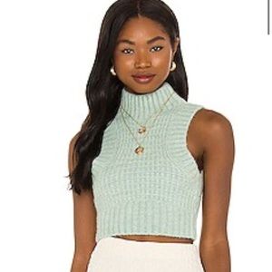 For Love and Lemons Dominque Crop Tank Sweater size medium mint condition